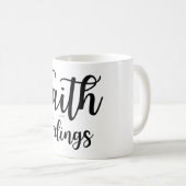 Glaube Über Gefühle Kaffeetasse (VorderseiteRechts)