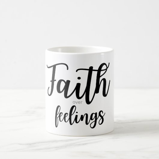 Glaube Über Gefühle Kaffeetasse (Mittel)