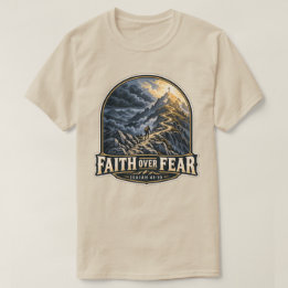 Glaube überwindet Angst Berg Jesaja 41,10 T-Shirt