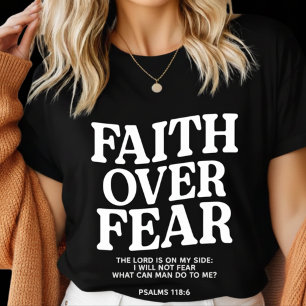 Glaube Überwindet Angst Christlich - Psalm 118:6 B Tri-Blend Shirt