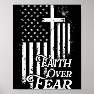 Glaube überwindet Angst Christliche amerikanische Poster