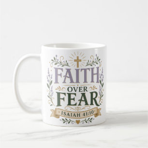 Glaube überwindet Angst Christliches Bibelzitat Kaffeetasse