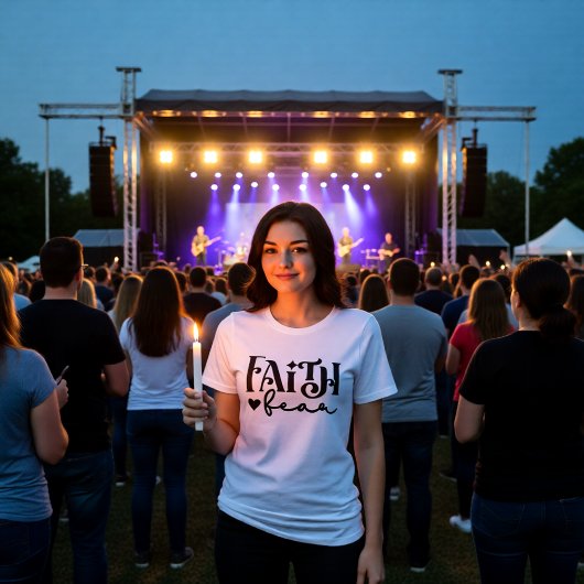 Glaube Überwindet Angst Einfache Aussage Tri-Blend Shirt