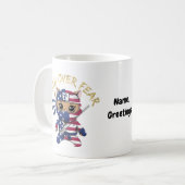 Glaube Überwindet Angst Inspirierendes Christliche Kaffeetasse (Vorderseite Links)