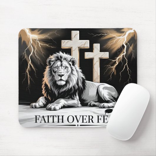Glaube überwindet Angst Mousepad (Mit Mouse)