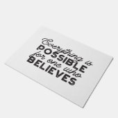 Glaube unbegrenzt - "Alles ist möglich" Zitate Fußmatte (Schrägansicht)