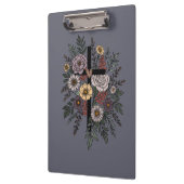 Glaube und Blumen Klemmbrett (Links)