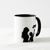 Glaube und Familie Mutter Kind Verbindung zu Gott Tasse (VorderseiteRechts)