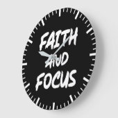 Glaube und Fokus - Christliches Erfolgsspiel Große Wanduhr (Winkel)
