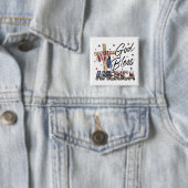 Glaube und Freiheit: Gott segne Amerika Button (Beispiel)