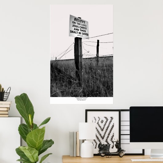 Glaube und gegrillte Draht, Autobahn 97, Oregon Poster (Heimbüro)