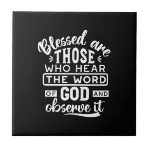 Glaube und Gehorsam – Inspirierende Schrift Fliese