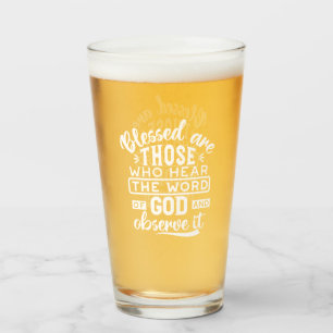 Glaube und Gehorsam – Inspirierende Schrift Glas