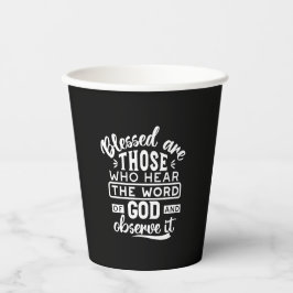 Glaube und Gehorsam – Inspirierende Schrift Pappbecher