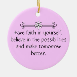 Glaube und Glaube Keramik Ornament