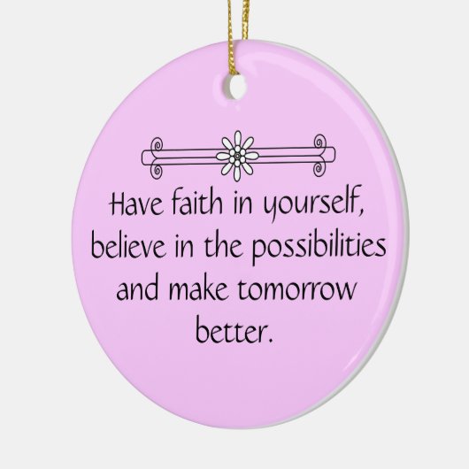 Glaube und Glaube Keramik Ornament (Links)