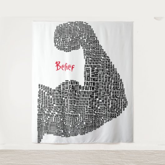 Glaube und Glaubensbänder Wandteppich (Vorderseite)