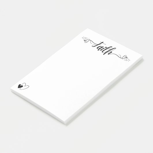 Glaube und Herz Post-it Klebezettel (angewinkelt)