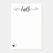 Glaube und Herz Post-it Klebezettel (Vorderseite)