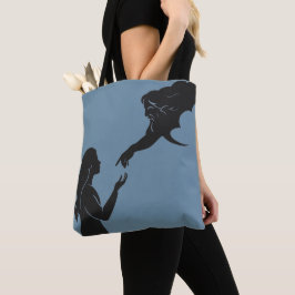 Glaube und Inspiration Minimalistische Frau, die s Tasche