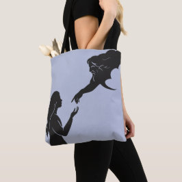 Glaube und Inspiration Minimalistische Frau Silhou Tasche