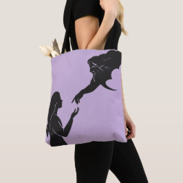 Glaube und Inspiration Minimalistische Frau Silhou Tasche
