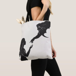 Glaube und Inspiration Minimalistische Frau Silhou Tasche