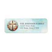 Glaube und Inspiration-Rücksendeadressen-Aufkleber (Vorne)