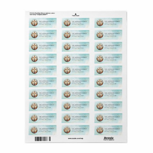 Glaube und Inspiration-Rücksendeadressen-Aufkleber (Vorne)