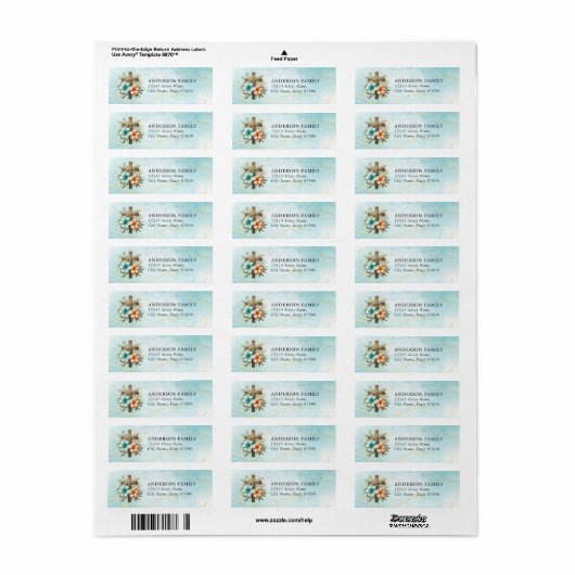 Glaube und Inspiration-Rücksendeadressen-Aufkleber (Vorne)