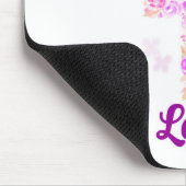 Glaube und Liebe Kreuz der Rose mit rosa Butterfli Mousepad (Ecke)