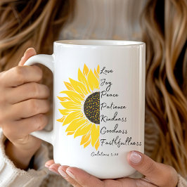 Glaube und Sonnenblumen Kaffeetasse