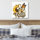 Glaube und Sonnenblumen Leinwand (Insitu (Schlafzimmer))