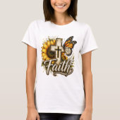 Glaube und Sonnenblumen T-Shirt (Vorderseite)