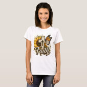 Glaube und Sonnenblumen T-Shirt (Vorne ganz)