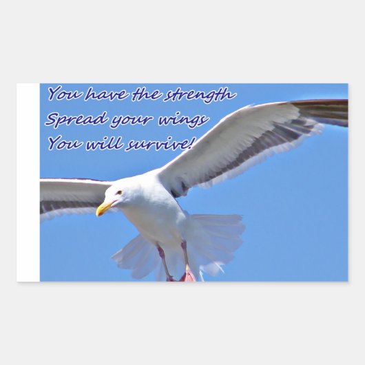 Glaube und Stärke_ Rechteckiger Aufkleber (Vorderseite)