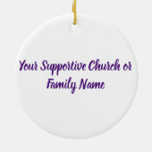 Glaube und Stolz Hand in Hand Rainbow Pride Cross Keramik Ornament (Hinten)