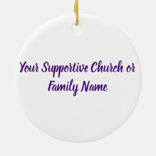 Glaube und Stolz Hand in Hand Rainbow Pride Cross Keramik Ornament (Hinten)