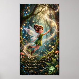 Glaube und Vertrauen und Pixie-Staub - 7,68" x 13, Poster