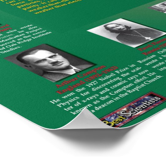 Glaube und Wissenschaft: Nukleare Physik Poster (Ecke)