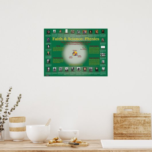 Glaube und Wissenschaft: Nukleare Physik Poster (Küche)