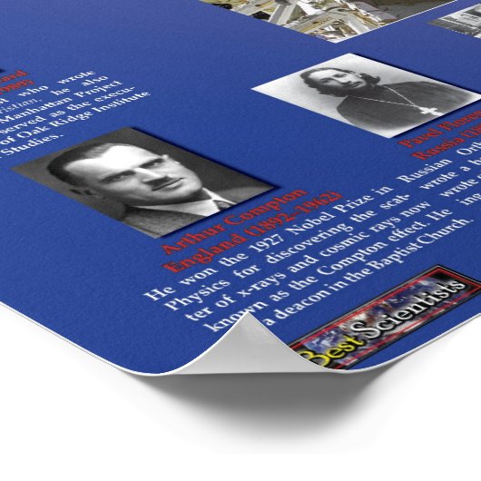 Glaube und Wissenschaft: Physik Poster (Ecke)