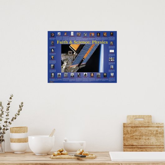 Glaube und Wissenschaft: Physik Poster (Küche)