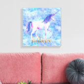 Glaube Unicorn Leinwanddruck (Insitu (Wohnzimmer))