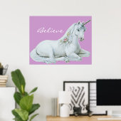 Glaube Unicorn Poster (Heimbüro)