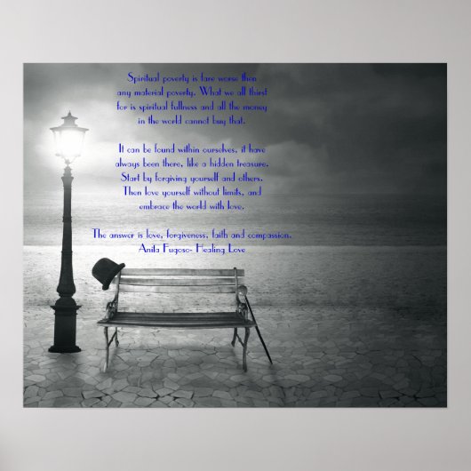 Glaube, Vergebung, Liebe, Mitgefühl durch Heilung Poster (Vorne)