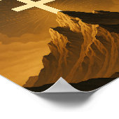 Glaube versetzt Berge Christlich Poster (Ecke)