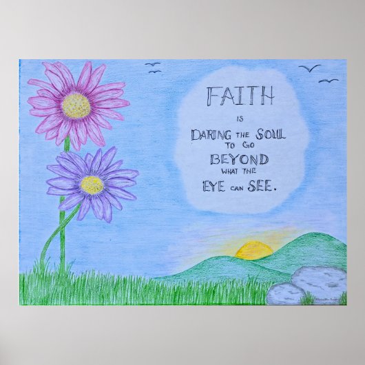 Glaube wagt die Seele - Wandkunst Poster (Vorne)
