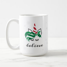 Glaube Weihnachten Einhorn Kaffeetasse