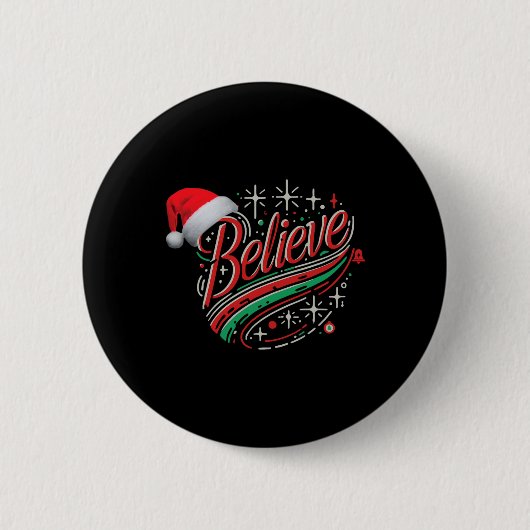 Glaube Weihnachten Feiertage Design Button (Vorderseite)